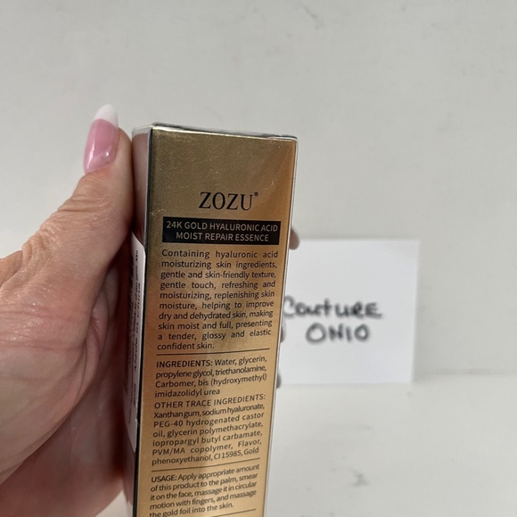 Zozu 24K Gold Essense Hyaluronic Acid Anti Aging 30ml replenish skin repair - Picture 3 of 3